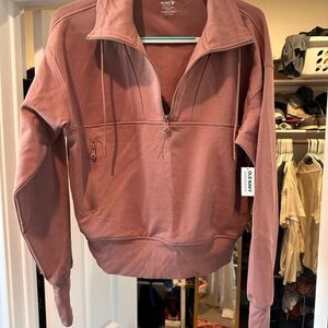 Old Navy Dusty Rose dynamic fleece Half-Zip Pullover